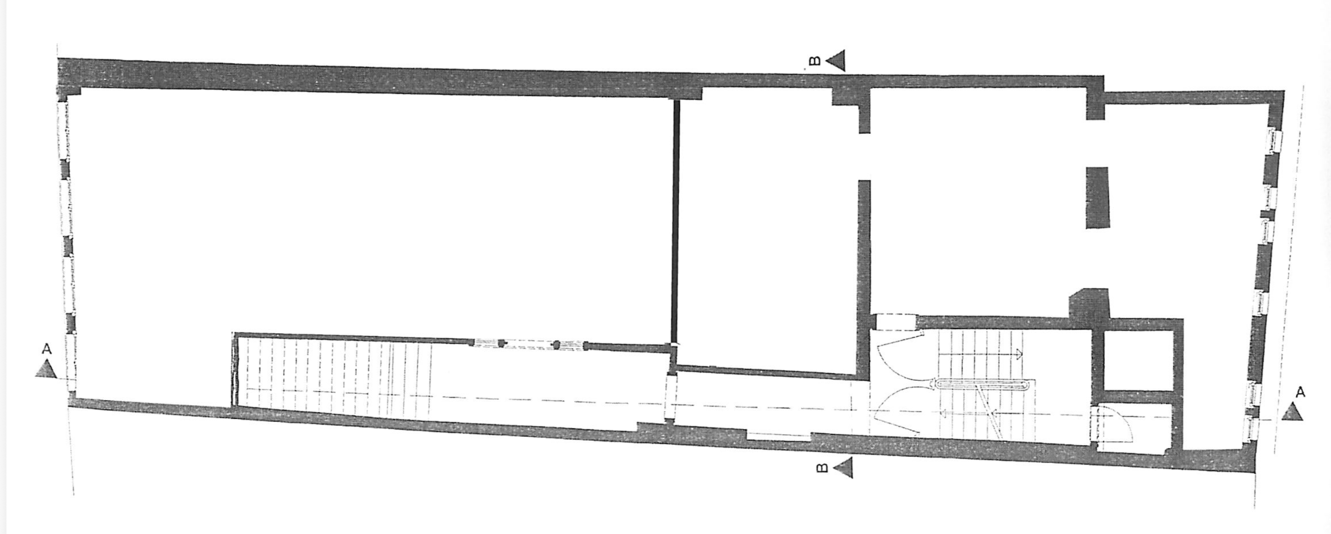 Apartment 8 — before floor plan showing raw shell