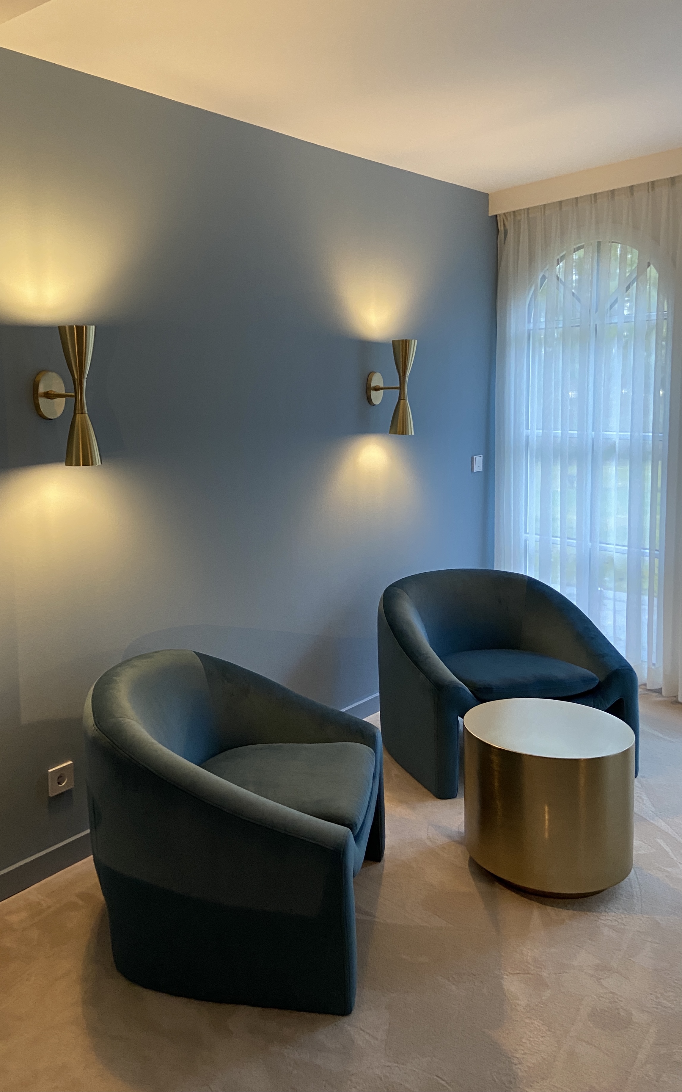 Teal sitting room