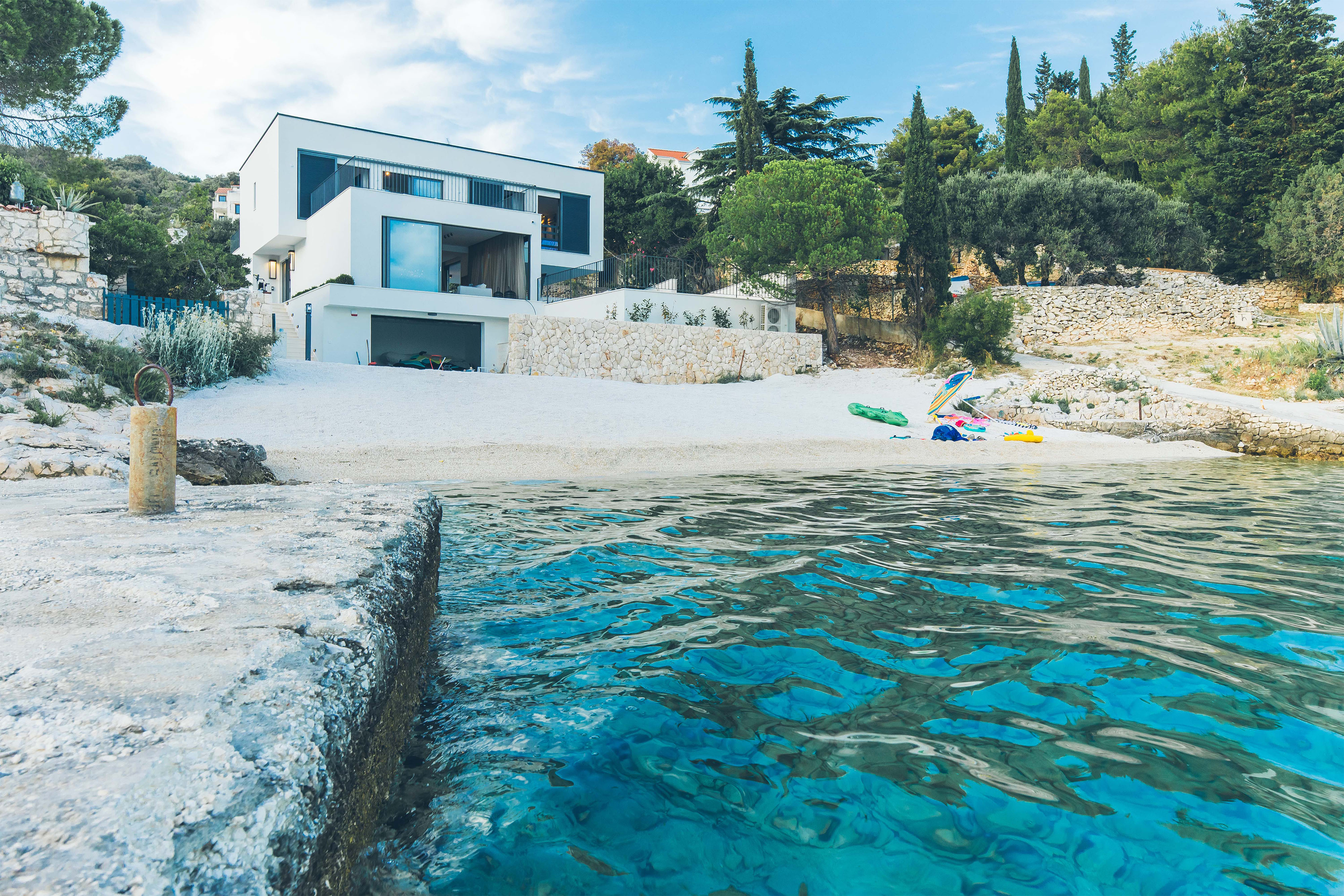 Villas by the Sea — view from the Adriatic, Dalmatia